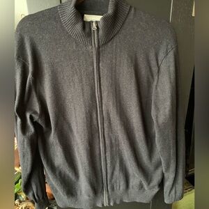 Everlane full zip cotton sweater in organic cotton & cotton coolmax